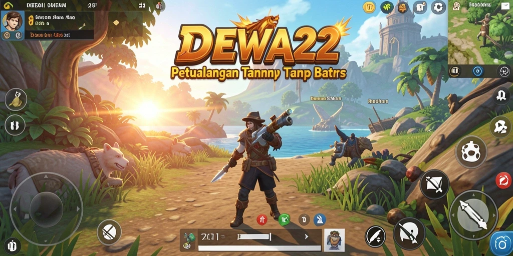 Gameplay DEWA22 yang mendebarkan di dunia terbuka.