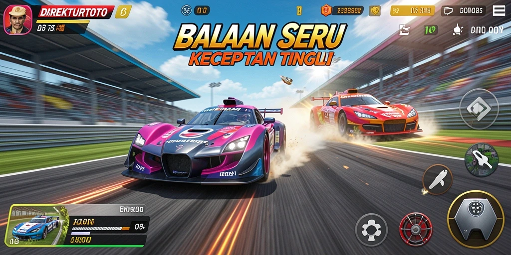 Gameplay Racing mendebarkan dalam DIREKTURTOTO dengan grafis yang menakjubkan.