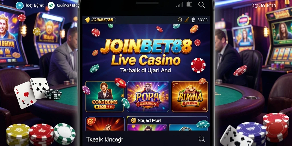 Screenshot gameplay JOINBET88 dengan dealer profesional dan permainan seru.