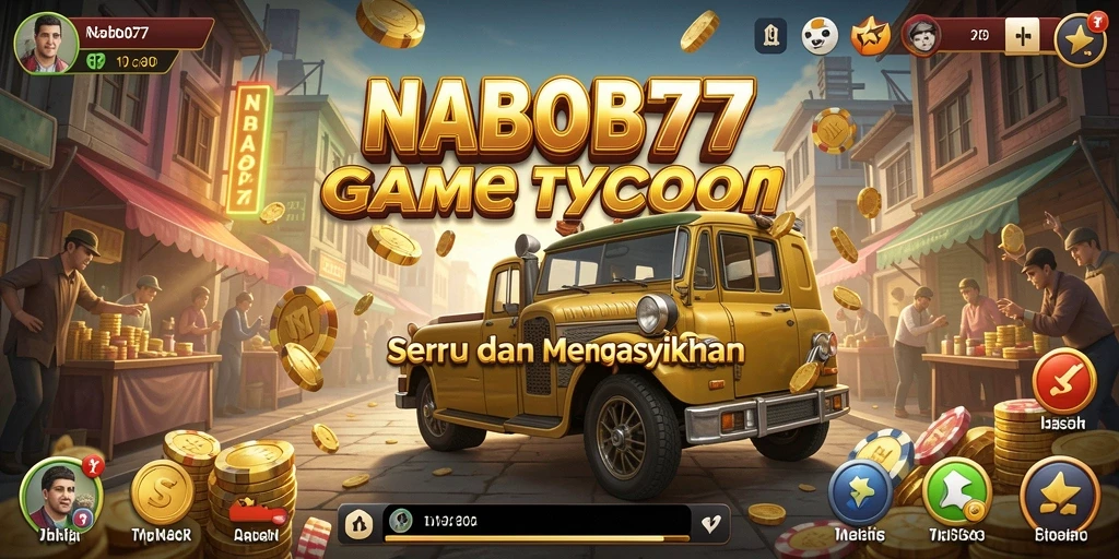 Tampilan gameplay NABOB77 yang menunjukkan strategi bisnis yang menarik.
