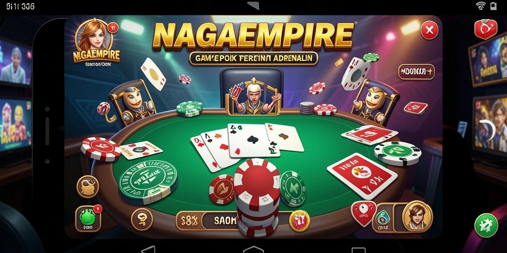 Tampilan permainan poker seru di NAGAEMPIRE yang menampilkan aksi penuh strategi.