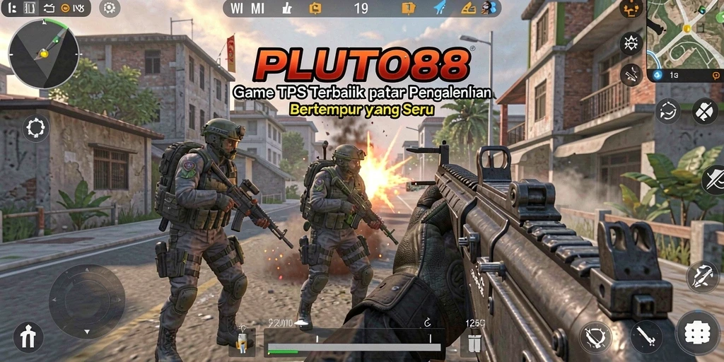 Screenshot utama gameplay TPS di PLUTO88 yang menampilkan aksi seru.