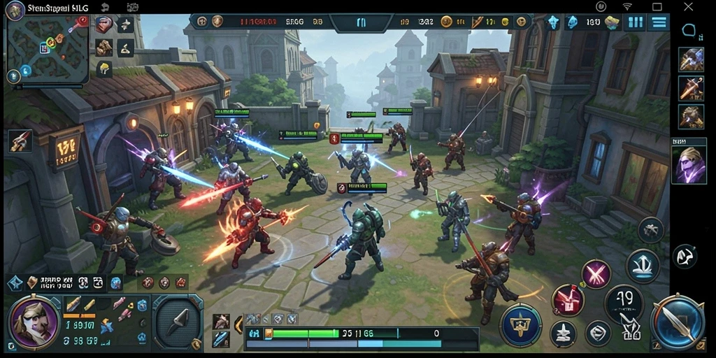 Tangkapan layar gameplay yang menunjukkan pertempuran strategis di UH77.